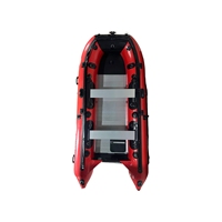 Bateau pneumatique robuste en caoutchouc avec plancher en aluminium pour la pêche, les sports nautiques et l'utilisation en mer