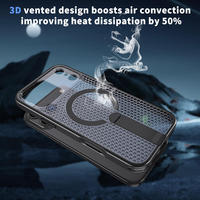 Magnetische Koeling Tpu + Pc + Metalen Behuizing Voor 17 Pro Max 15/16 Pro 16e Pantser Ontwerp Draadloze Lading Gaming Beschermhoes
