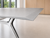 Composant de table de conférence de bureau sur mesure, bureau de réunion personnalisable, plateau de table en MDF thermolaqué, Guangdong FROFETH