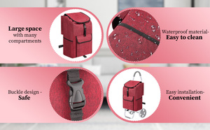 <span class=keywords><strong>Sac</strong></span> <span class=keywords><strong>de</strong></span> chariot à provisions facile à transporter <span class=keywords><strong>sac</strong></span> <span class=keywords><strong>de</strong></span> chariot épaissi <span class=keywords><strong>pour</strong></span> le bureau <span class=keywords><strong>sac</strong></span> <span class=keywords><strong>de</strong></span> remplacement <span class=keywords><strong>de</strong></span> chariot à provisions rouge - Product Image 6