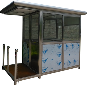Cabina de seguridad de acero inoxidable de diseño moderno, cabina portátil personalizada <span class=keywords><strong>para</strong></span> exteriores <span class=keywords><strong>para</strong></span> uso en cochera a la venta - Product Image 1