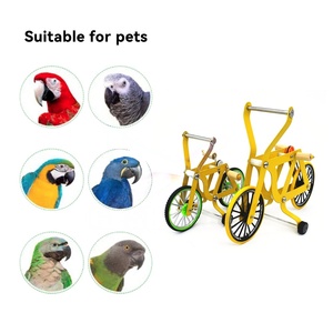 Juguete Ecológico para Pájaros 2026, Mini Bicicleta de Cuatro Ruedas, Entrenamiento de Inteligencia para Loros, Interactivo, Divertido, de Metal, Plástico y Madera - Product Image 5