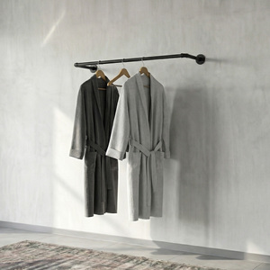 <span class=keywords><strong>Étagère</strong></span> murale en métal pour vêtements, support de rangement robuste, tringle de placard, suspension de vêtements, style vintage rétro, <span class=keywords><strong>étagère</strong></span>s de garage - Product Image 2