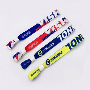 Custom Disposable <b>Polyester</b> Jacquard Woven <b>Lanyards</b> Logo Printed Ribbons Wristbands with Versatile Functionality - Product Image 4