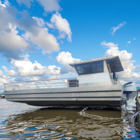 Bateau en aluminium de 10m*4m, petit poste de pilotage pour le transport de voitures, bateau en aluminium en vente