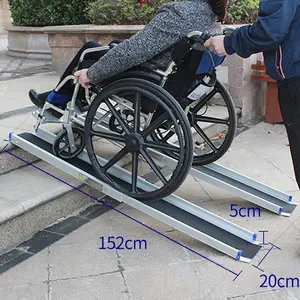 轮椅用板无障碍移动铝制轮椅坡道便携式坡道