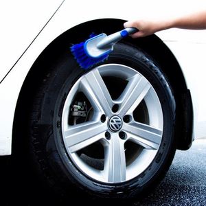 Brosse de nettoyage pour voiture avec logo personnalisé, manche long en plastique, poils souples, pour jantes, pneus et détails de carrosserie - Product Image 4