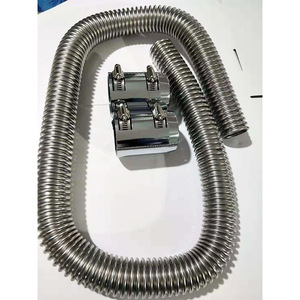 Juego de Mangueras de Refrigerante de Acero Inoxidable de 24, 36 y 48 Pulgadas con Conexiones Curvas para Mejora del Radiador del Automóvil - Product Image 1