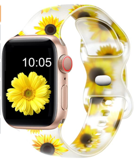 apple watch band pattern flower with buckle