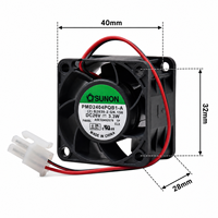 Ventilateur de refroidissement industriel Sunon PMD2404PQB1-A 26V DC 4028 à 2 fils, haute vitesse, 23.5CFM 286Pa pour électronique