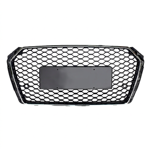 New High Quality PNB RS4 Style Honeycomb Front Bumper <b>Grille</b> ABS Chrome Frame Black <b>Mesh</b> Audi A4 S4 B9 2017-2019 Easy - Product Image 1