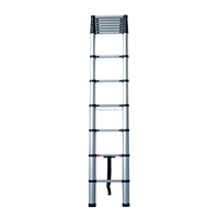 Échelle télescopique pliable à bas prix de 3,8 m, échelle extensible rétractable en aluminium, 12 marches, pliable, échelle télescopique de 40 pieds