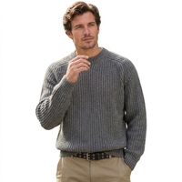 Pull-over en tricot épais pour homme, personnalisé par le fabricant, printemps-automne, coupe ample, polyvalent, confortable et chaud.