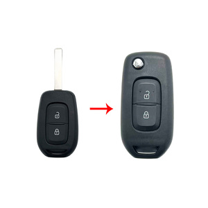 YOCASTY Modification pour Clio Wind Modus Kangoo Master Trafic <span class=keywords><strong>Twingo</strong></span> 433MHz PCF7946A/PCF7947A <span class=keywords><strong>Clé</strong></span> de voiture à démarrage à distance avec porte-clés - Product Image 1