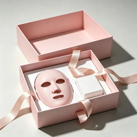 Masque facial personnalisé, emballage haut de gamme, boîte cadeau de forme élégante, rembourrage intérieur écologique pour la marque de produits de soin de la peau