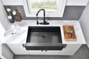 <span class=keywords><strong>Lavello</strong></span> da <span class=keywords><strong>Cucina</strong></span> in Acciaio Inox 2024 Nero, Vasca Singola Moderna Semi Incassata Quadrata Yf-3322zw, 5 Anni di Garanzia, Finitura Spazzolata CN;GUA - Product Image 6