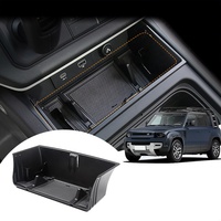 Accessoires de voiture, boîte de rangement centrale noire en ABS pour Land Rover Defender 90 110 2020 - 2025