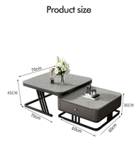 Cabinets d'unité de luxe support moderne et table basse avec tiroir pour meubles de salon