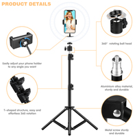 Ring Light dengan Tripod Stand Ringlight Pencahayaan Fotografi Lampu Kecantikan 10 Inch Lampu Selfie LED Ring Light