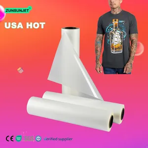 Dapat didaur ulang desain Transfer Dtf siap digunakan Dtf 33 Cm Hot Peel Roll Row Glossy Dtf Roll Film Transfer panas untuk sepatu