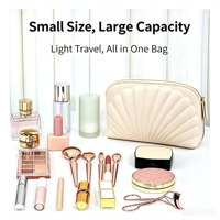Sac cosmétique en forme de coquille 2026, tendance, élégant, portable, organisateur de voyage étanche personnalisé à main