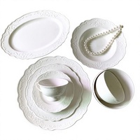 Assiette à dîner, tasse à café, soucoupe, assiette creuse, assiette à pâtes, assiette à dessert en céramique, style français, faite à la main, moderne et minimaliste, pour l'exportation