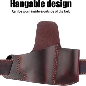 Étui à pistolet en cuir de vachette avec extraction de chaleur étui résistant aux rayures pour magazines accessoires cibles - Product Image 4