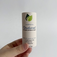 Vente en gros 100% déodorant biodégradable cylindre vide baume à lèvres déodorant bâton marque personnalisée résistant à l'huile Push up Tube de papier