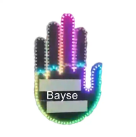 Vente chaude BRAD LED RVB Couleur Doigt Lumière Nouvel État Télécommande Fenêtre De Voiture Lumière Moyen Doigt Auto Éclairage Intérieur