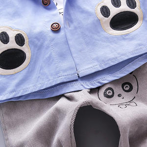 เสื้อผ้าเด็กแฟชั่นดีไซน์ขายส่ง ชุดเสื้อฮู้ดดี้ฮ่องกงและกางเกงขายาว ชุด 3 ชิ้น - Product Image 5