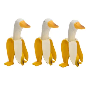 Escultura de plátano y pato para decoración al aire libre, figuritas decorativas, adorno bonito, regalo, gran oferta