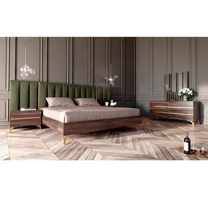 NOVA 20EAA049现代家居卧室家具木制优雅深棕色特大床卧室适合三聚氰胺卧室套装