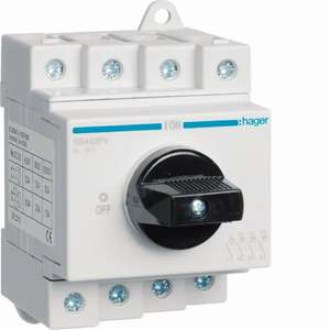 SB432PV Personalizzabile con Interruttore Fotovoltaico Rotativo Hagers 4P 32A 1000VDC Moduli DIN 3.5 - Product Image 1
