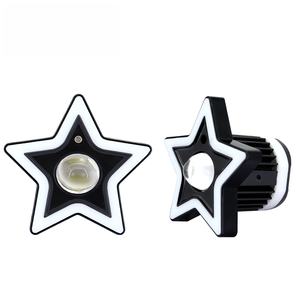 Nouveaux phares de moto en forme d'étoile LED, design moderne, multicolores, halo-ring, étanches, yeux d'ange, feux antibrouillard auxiliaires, voiture, camion, VTT - Product Image 1