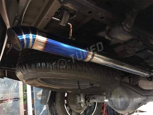 यूनिवर्सल रेसिंग टाइटेनियम नीले मफलर पॉलिश नीले पाइप 2.5 इंच इनलेट - Product Image 6