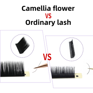 Extensiones de Pestañas Camellia Flower VS, Pestañas de Visón Sintético Ultra Suaves para Ojos Sensibles - Product Image 6