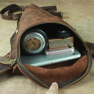 Mochila de Cuero Crazy Horse Retro Andong, Estilo Simple con Cabeza de Toro, de Cuero Vacuno Genuino, para Motocicleta, para Hombre y Mujer - Product Image 4