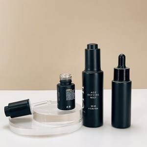 Wholesale Cosmetic Packaging 40ml 50ml 60ml Transparent Frosted <b>Empty</b> Serum Lotion Foundation Glass Bottle with Pump - Product Image 6