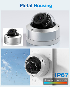 กล้องรักษาความปลอดภัย 4COVR 5MP PoE, กล้องโดม IP มุมกว้างกันการงัดแงะสำหรับภายนอกอาคารพร้อมไมโครโฟน, ระบบตรวจจับมนุษย์/ยานพาหนะอัจฉริยะ - Product Image 4