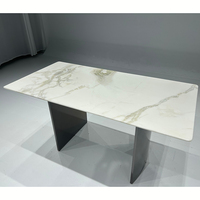 Table en marbre blanc de design italien de luxe, mobilier de restaurant de haute qualité, tables à manger en marbre naturel, plateau blanc