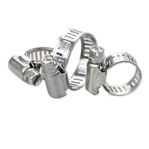 High Quality Germany American Type 304 Stainless Steel Adjustable Pipe Clamp Hose Clamps