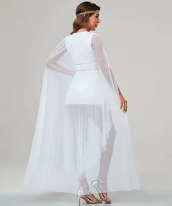 Nuevo negro blanco antiguo mito medieval personaje vestido Halloween ángulo disfraz adulto diosa griega vestido - Product Image 6