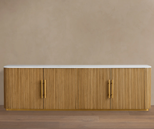 Nuevo Diseño de Muebles de Sala de Estar Estilo Americano, <span class=keywords><strong>Mueble</strong></span> para <span class=keywords><strong>TV</strong></span> de Lujo con Cubierta de Mármol, <span class=keywords><strong>Madera</strong></span> Maciza de <span class=keywords><strong>Roble</strong></span>, Consola Multimedia de 4 Puertas - Product Image 4