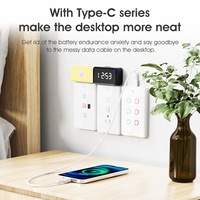 C Smart Series Tuya inalámbrica inteligente Zigbee3.0 Gateway Bluetooth malla Gateway multimodo con visualización de la hora