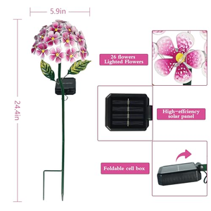 Luces Solares de Jardín con Forma de Hortensia, Resistentes al Agua, para Decoración de Patio, Camino y Jardín, Iluminación Nocturna - Product Image 2