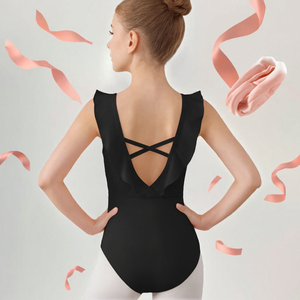 CUSTOM Girls Ballet <b>Leotards</b> Children <b>Skirted</b> Sleeveless Spandex Training Ballerina Tutu Bodysuit - Product Image 3