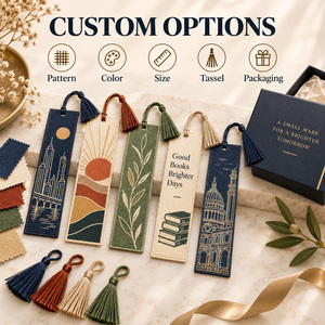 Manufacturer Promotional Personalized Fabric Page Marker Tassel Reading Gift Bookstore Souvenir <strong>Custom</strong> Woven <strong>Bookmark</strong> with Logo - Product Image 3