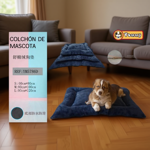 Juego de 3 Piezas de Cama para Perro Shu Blue Velvet Cotton YM5786D, Camas de Lujo para Mascotas - Product Image 3