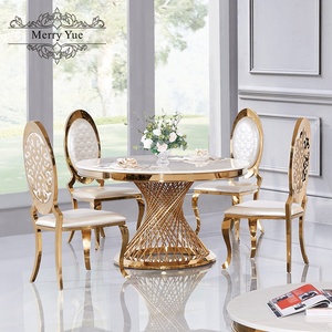 Silla de boda para banquete, venta al por mayor, <span class=keywords><strong>barata</strong></span> y verificada, de lujo, dorada - Product Image 6