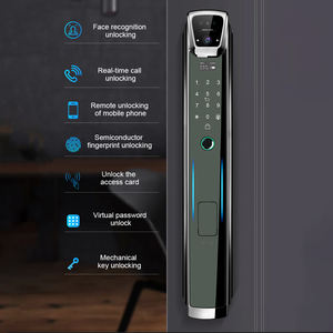 Face Tuya App Déverrouiller Reconnaissance d'empreintes digitales Serrure de porte intelligente sans clé pour portes en bois et en aluminium avec stockage en nuage et sur carte mémoire - Product Image 3